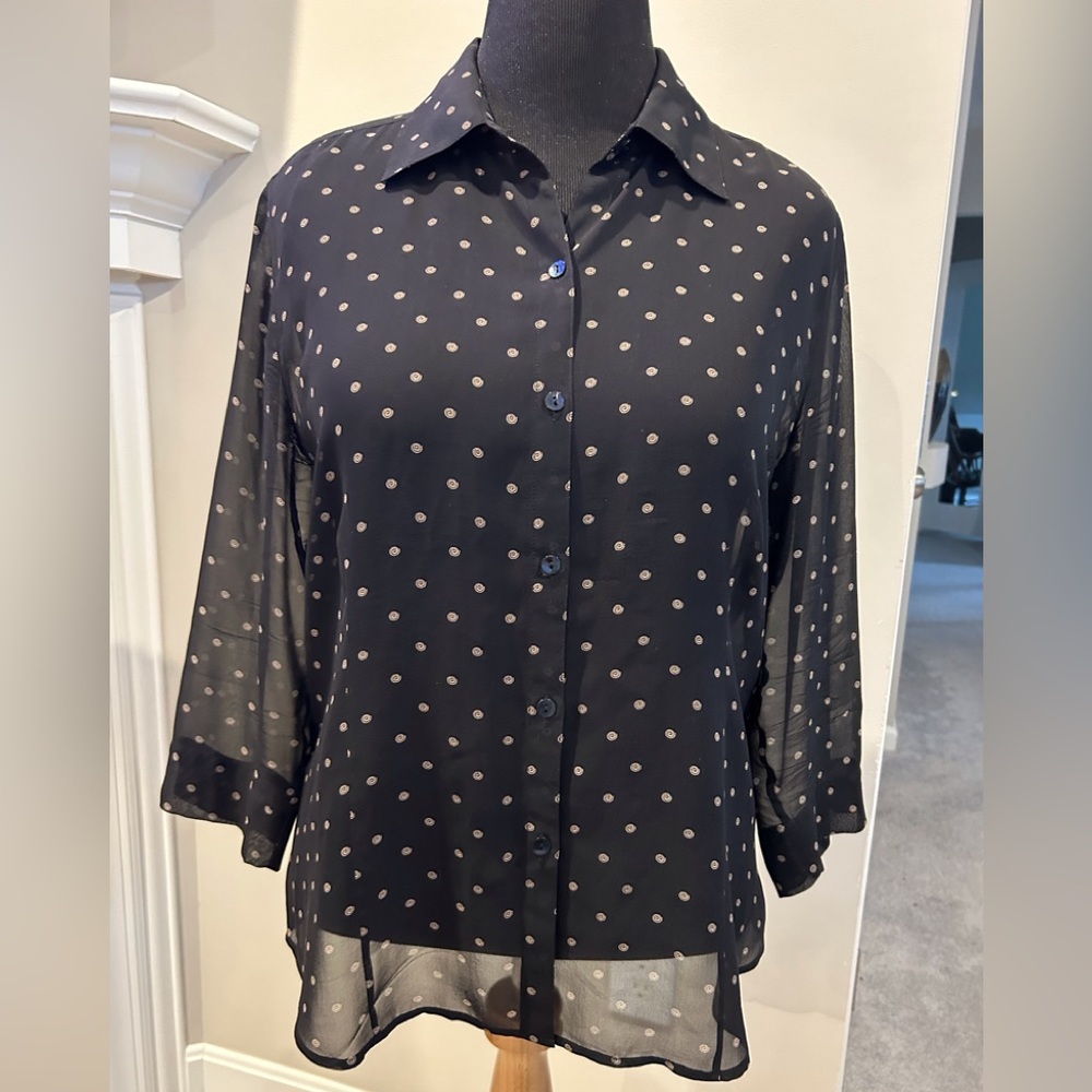 Black Silk Chico’s Blouse